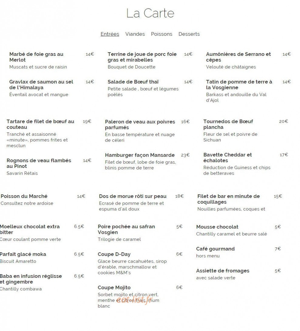 Mansarde — carte page 1