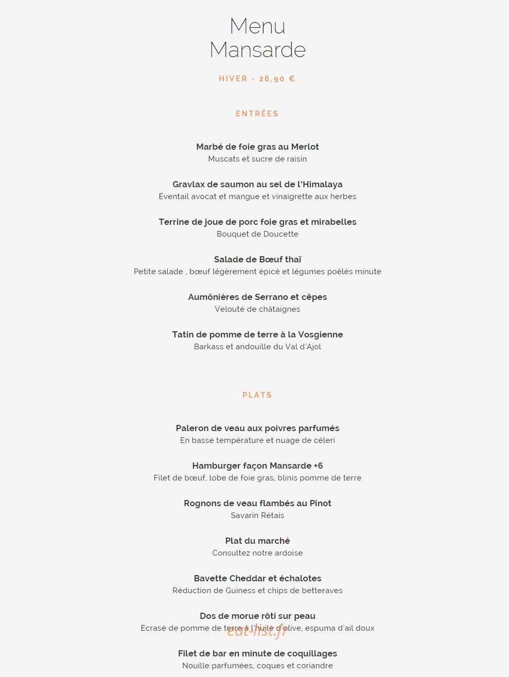 Mansarde — carte page 2