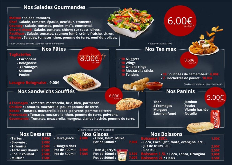 Allo pizza — carte page 2