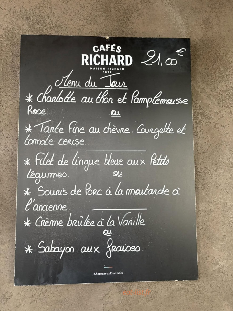 Chez Papille et Mamille — carte page 1