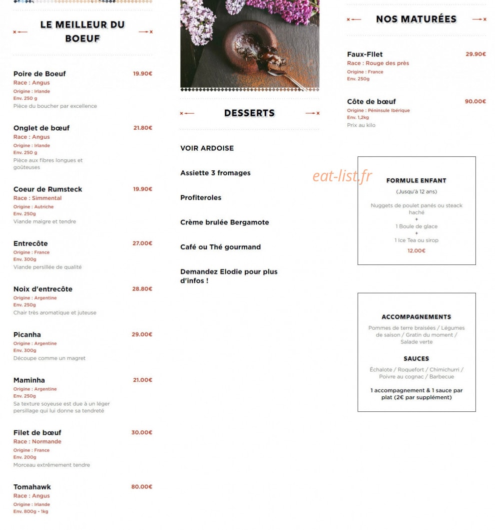 Côte & Braise — carte page 3