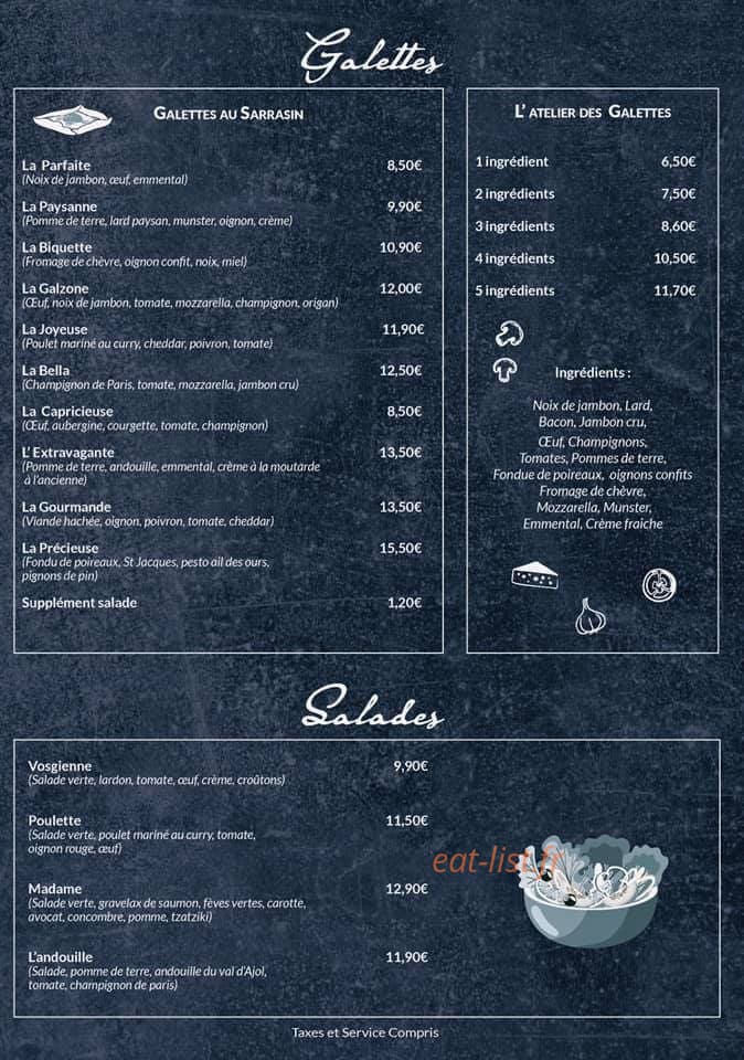 Madame Galette — carte page 1
