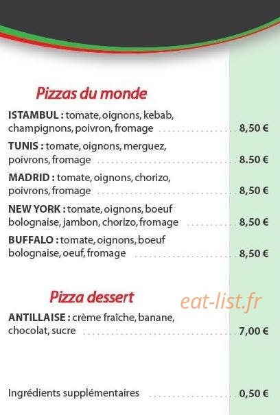 Casa Pizza — carte page 3
