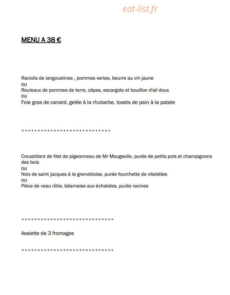 Au Bon Gîte — carte page 3