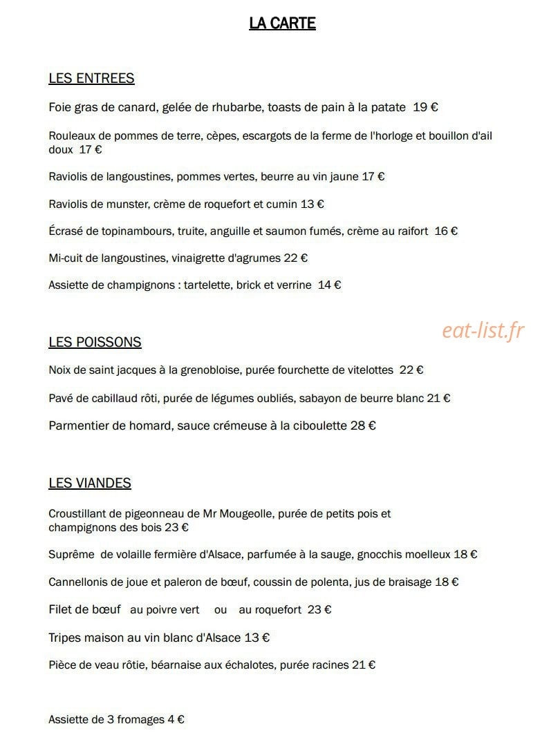 Au Bon Gîte — carte page 4