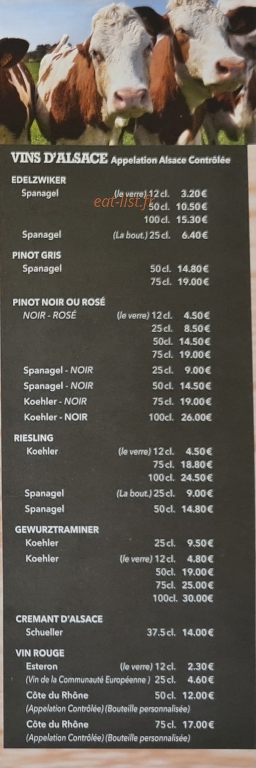 Brasserie De La Schlucht — carte page 4
