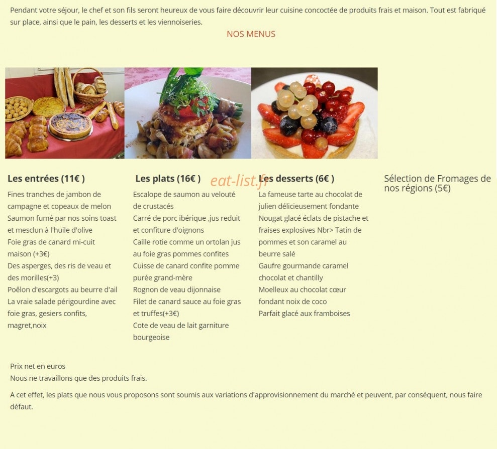 Hotel du Parc — carte page 1