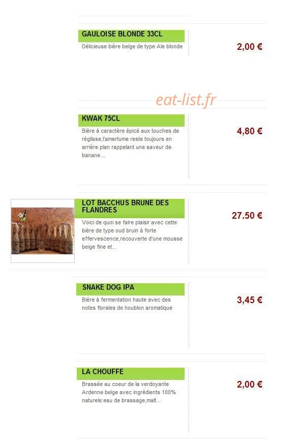La Cave du Hibou — carte page 4