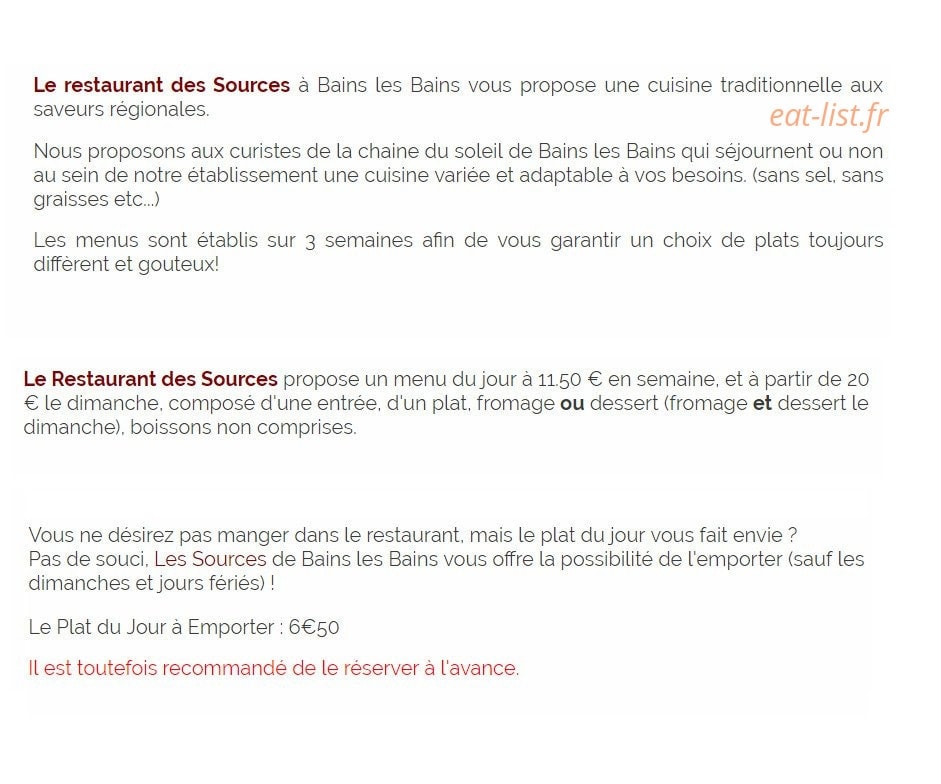 Les Sources — carte page 1