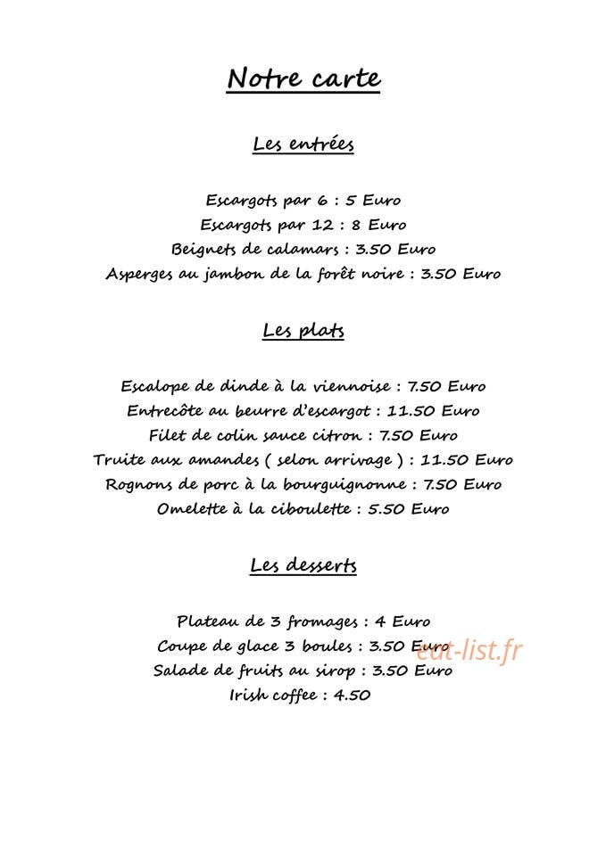 Restaurant du Camping — carte page 2