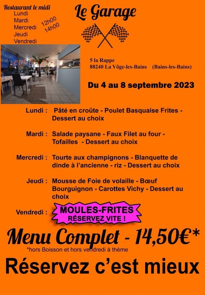 Le Garage — carte page 1