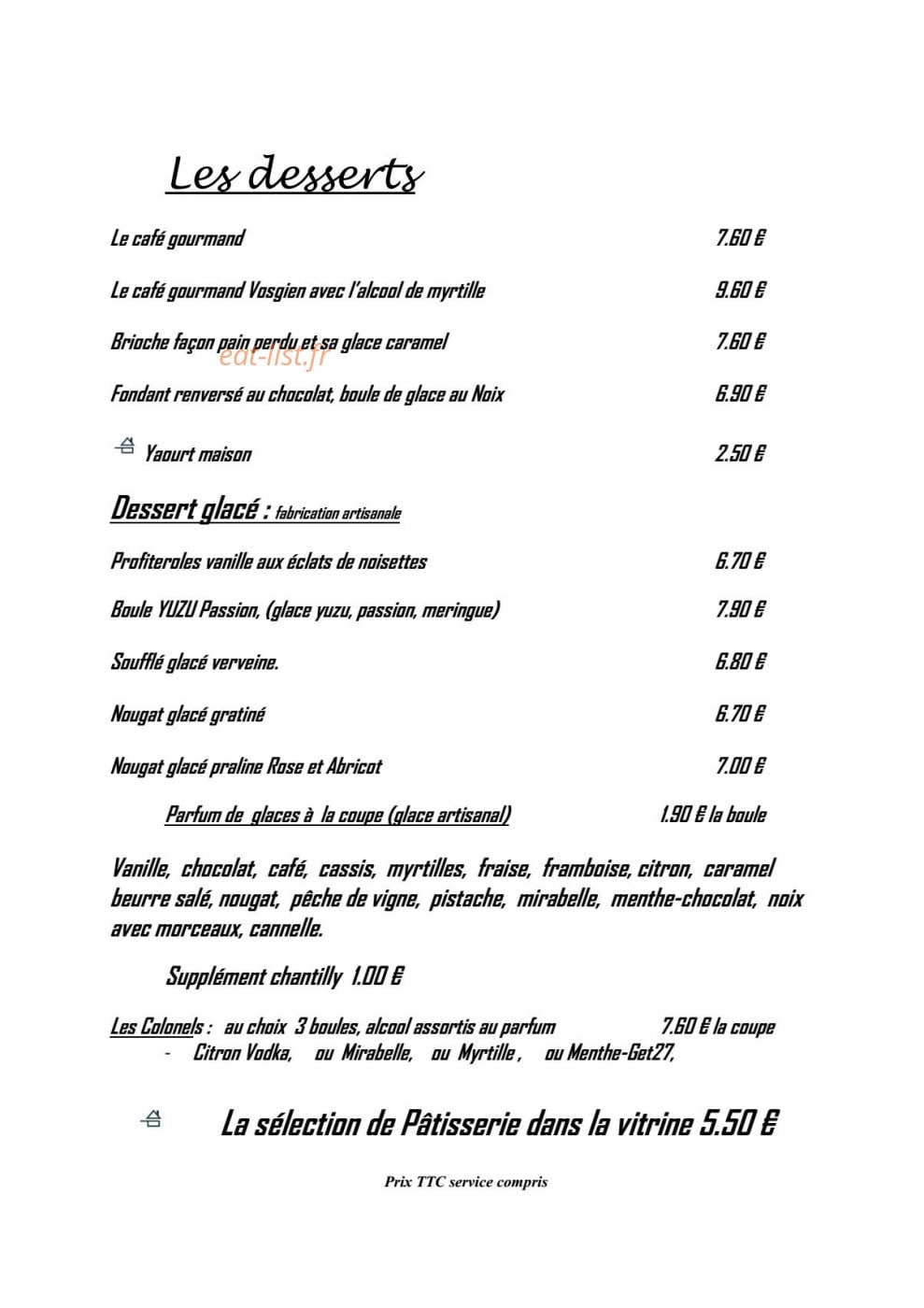 La P'tite Brasserie — carte page 4