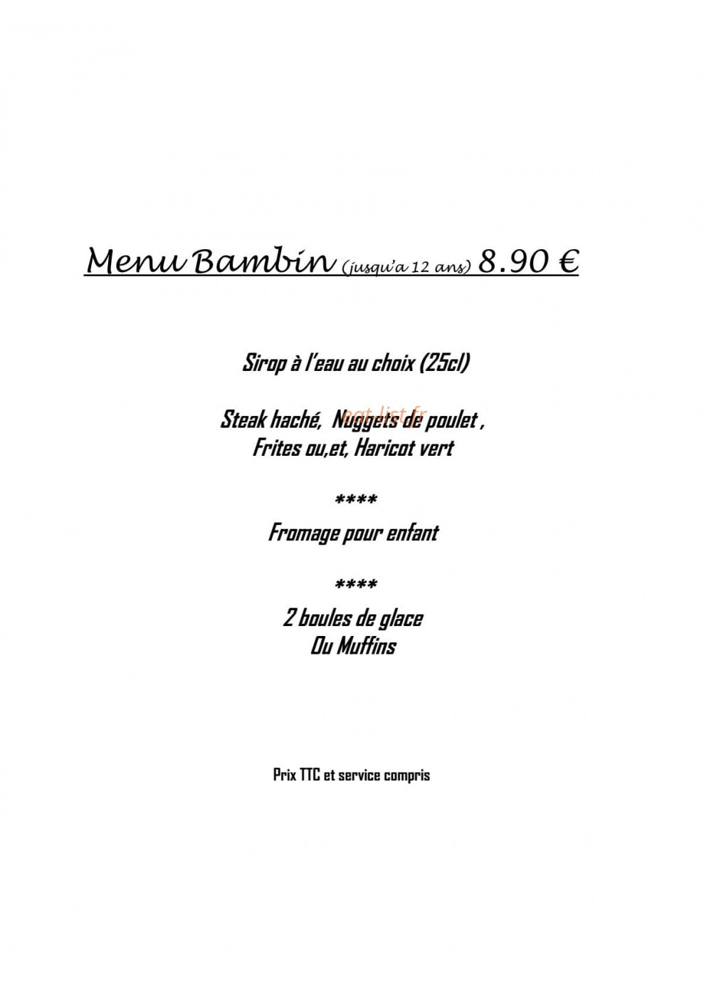 La P'tite Brasserie — carte page 5