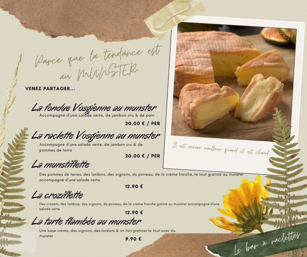 Le Bar à Raclettes — carte page 3