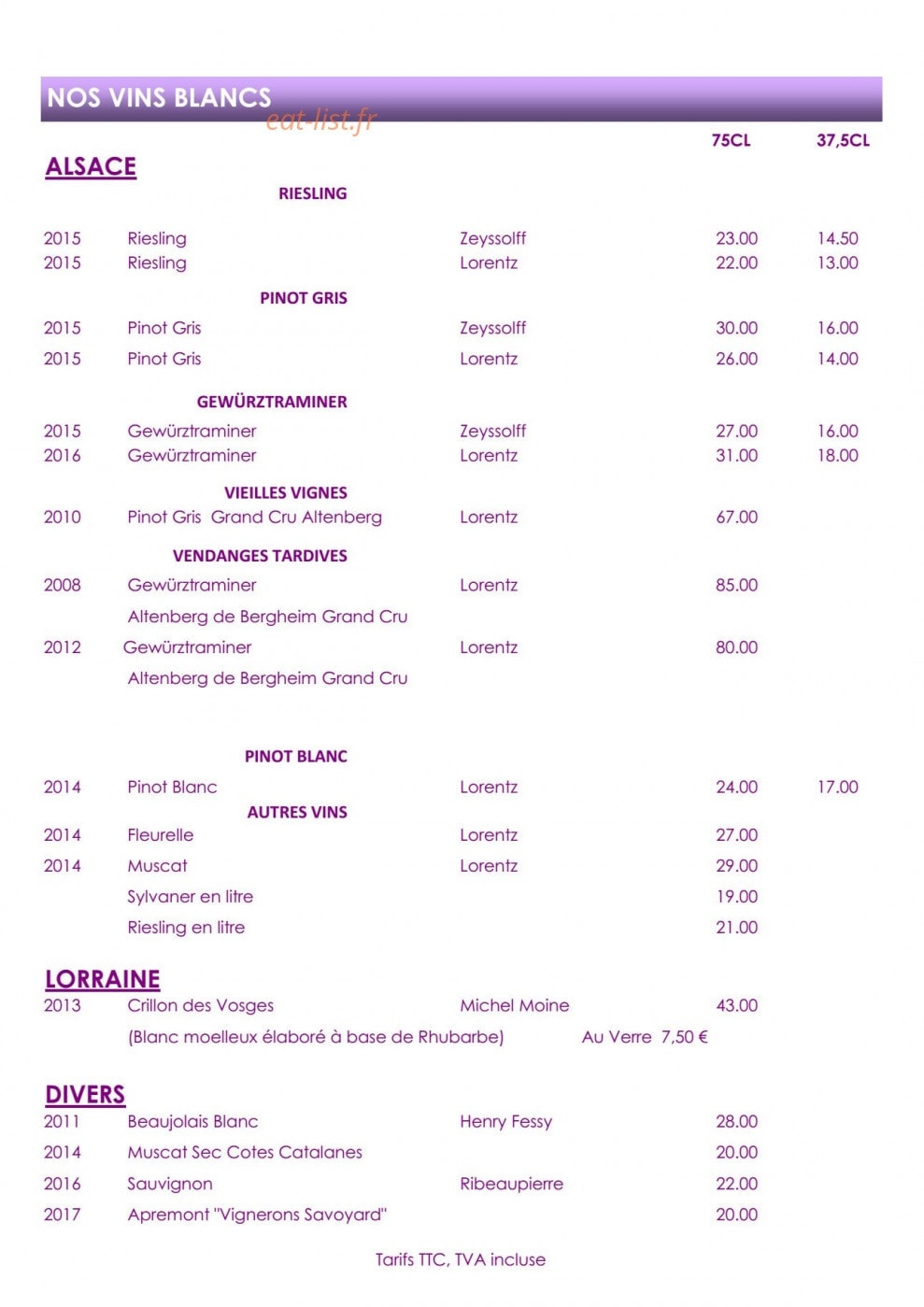 Le Diamant — carte page 8
