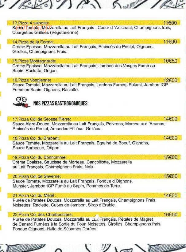 Plaisirs Pizzas — carte page 3