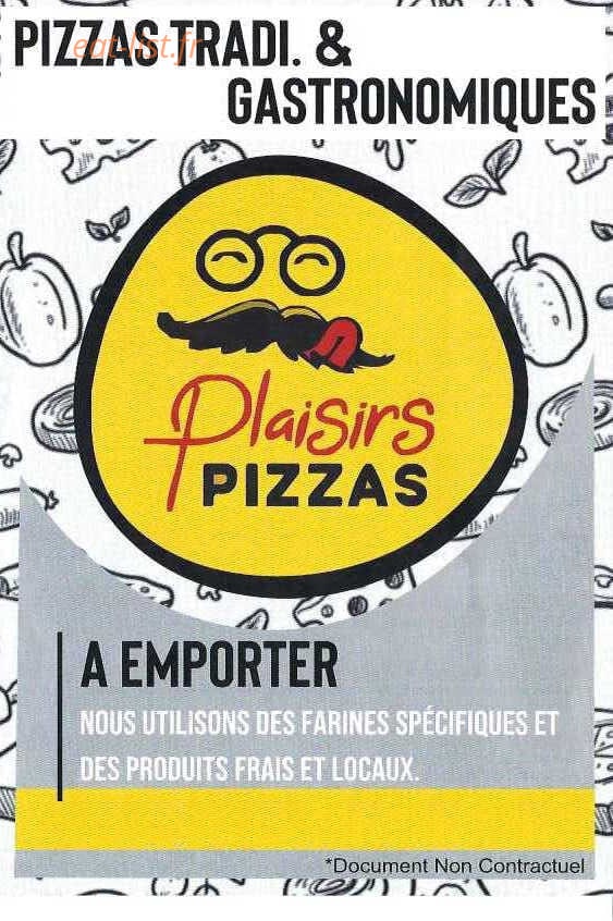 Plaisirs Pizzas — carte page 1