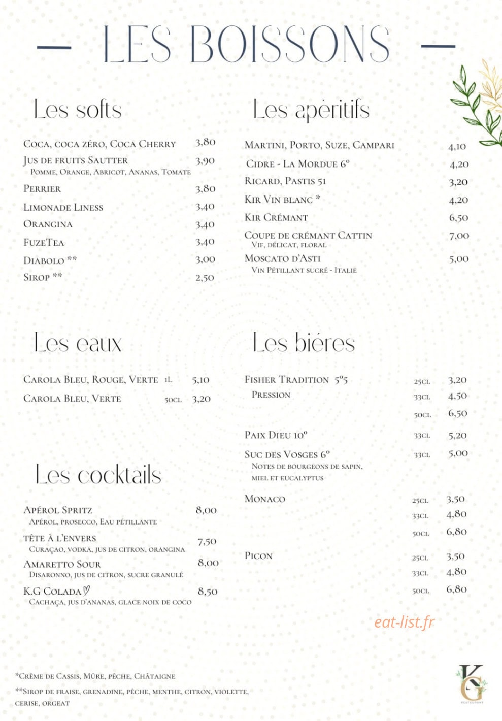Le K.G — carte page 3
