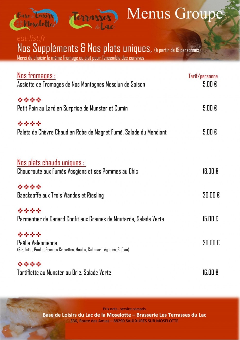 Les Terrasses du Lac — carte page 5