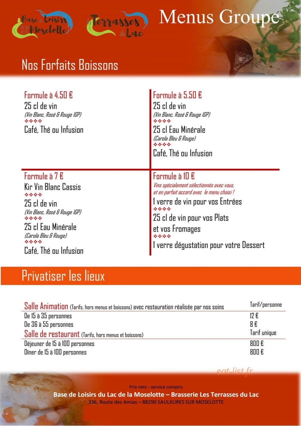 Les Terrasses du Lac — carte page 11