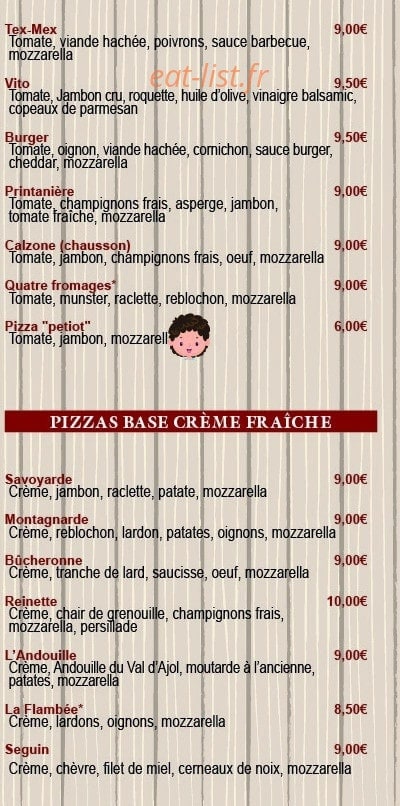 Pizza des Hauts — carte page 3