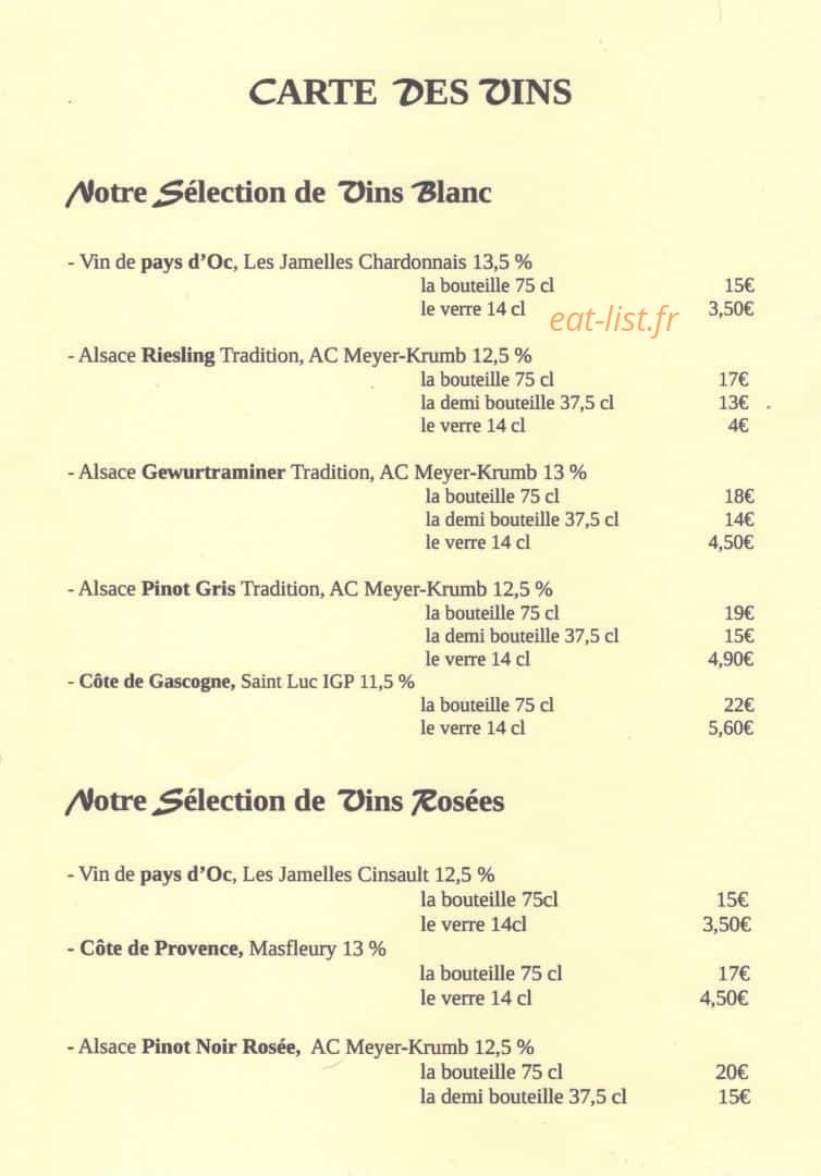 Auberge Les Jolis Coeurs — carte page 6