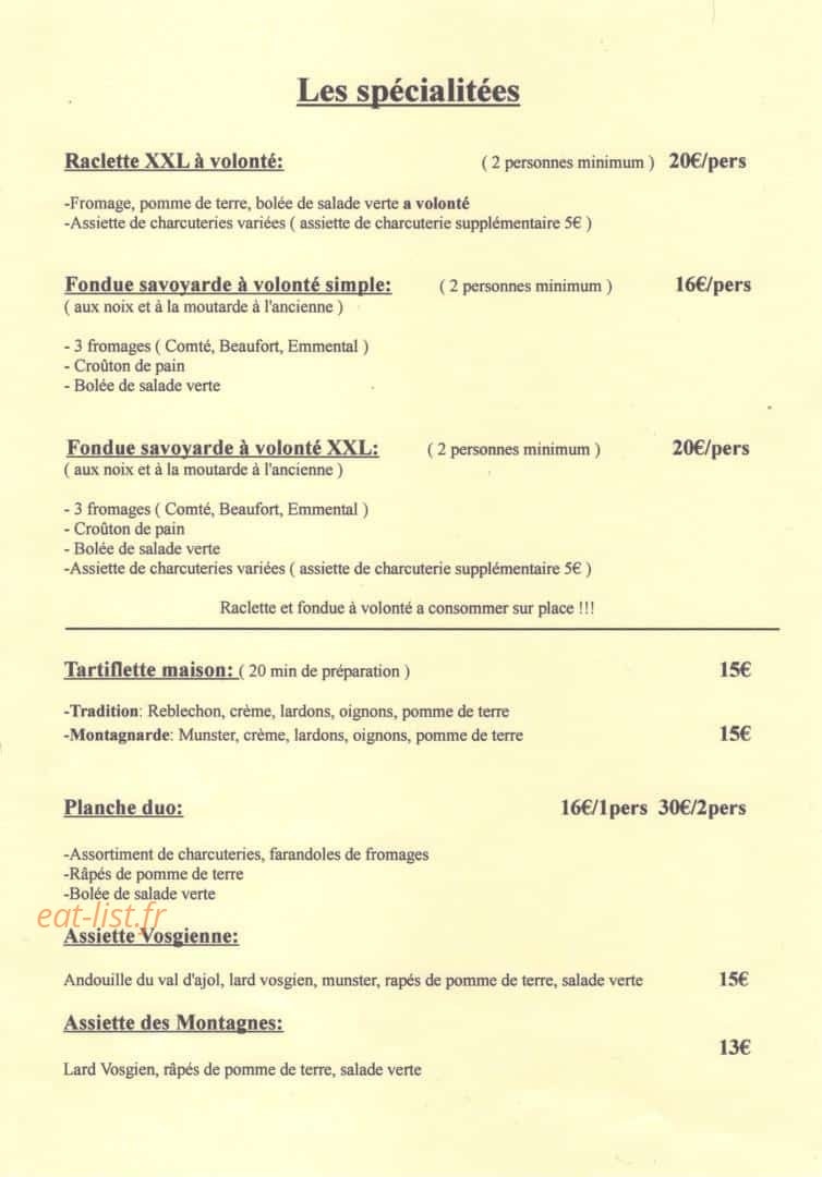 Auberge Les Jolis Coeurs — carte page 4