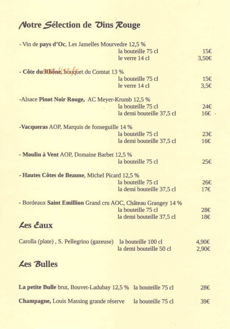 Auberge Les Jolis Coeurs — carte page 7