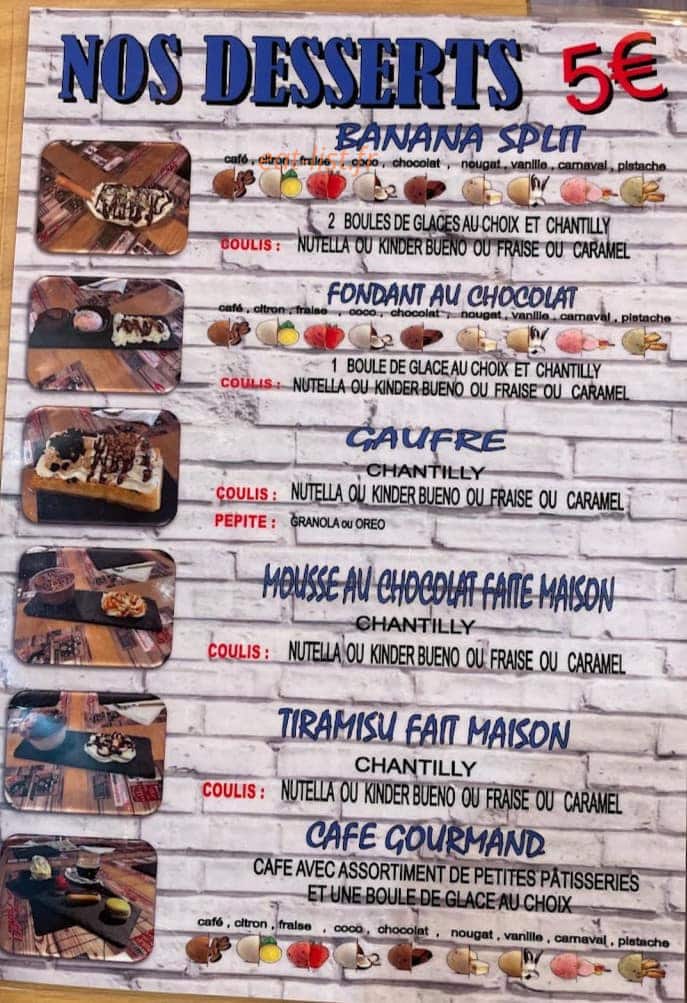 Chez Angelo — carte page 2