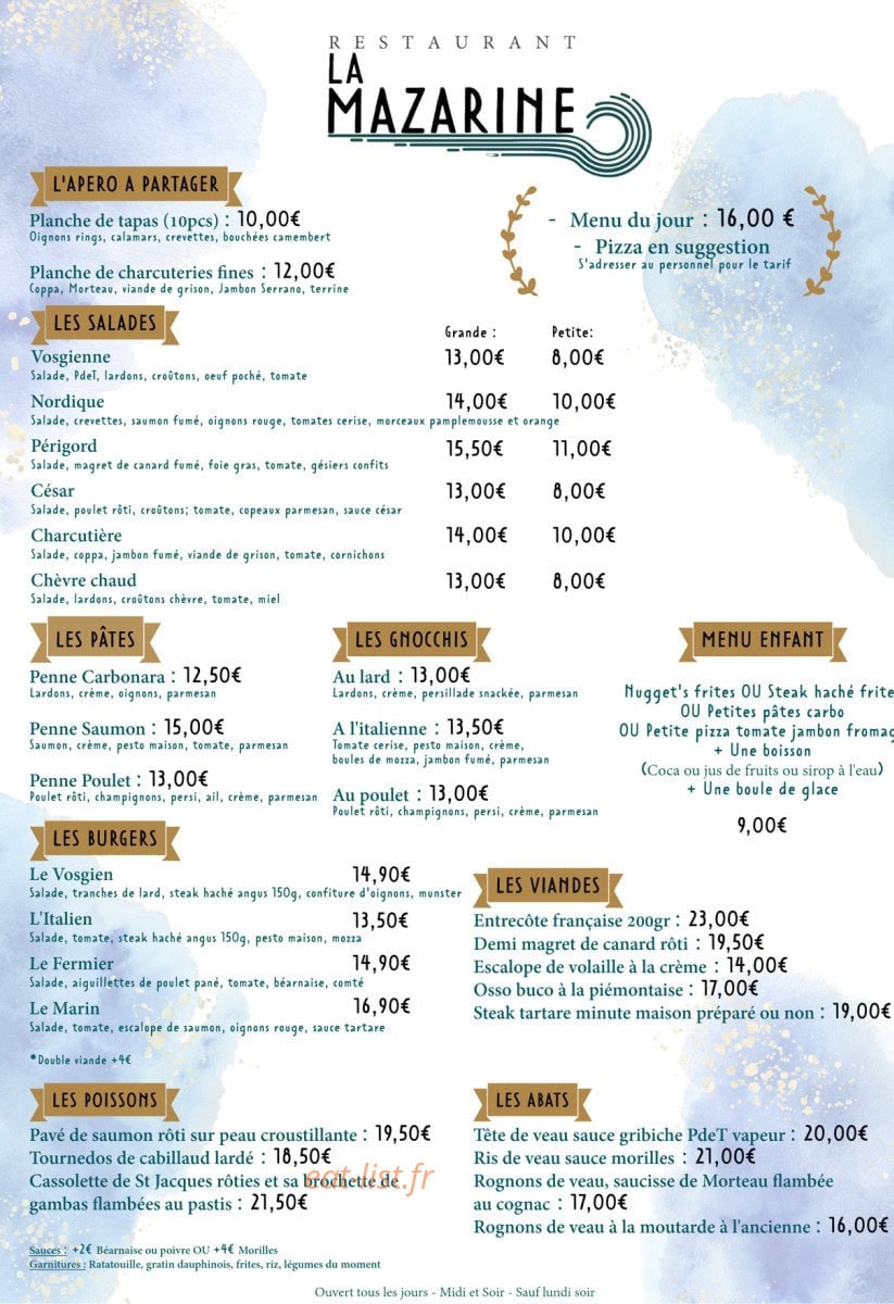 La Mazarine — carte page 1