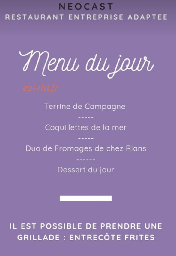 Le Néocast — carte page 1