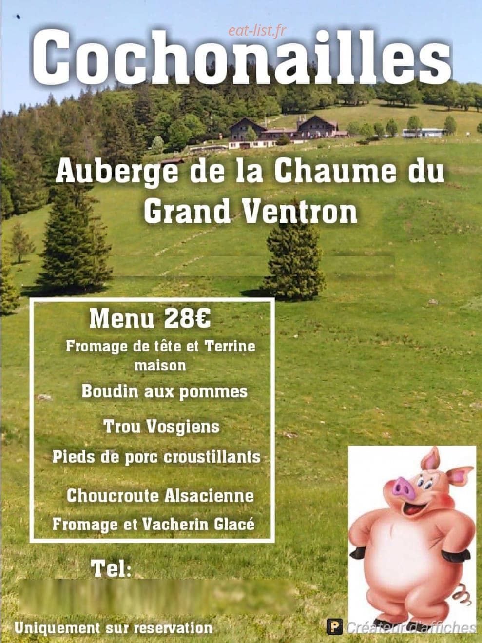 Auberge de La Chaume — carte page 1