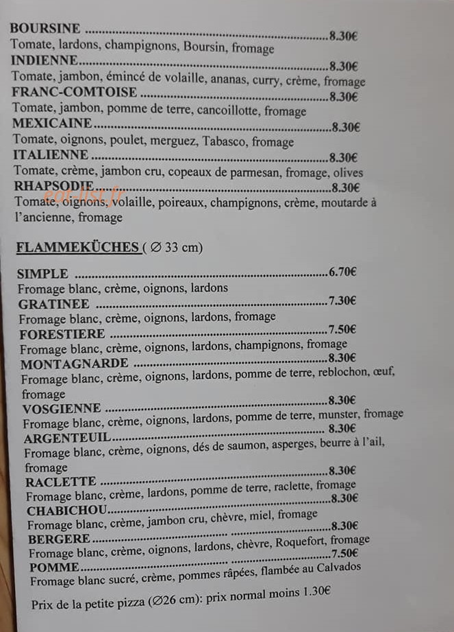Fasto pizz' — carte page 4