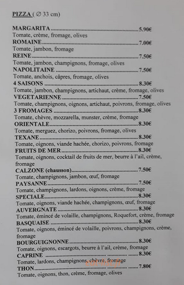 Fasto pizz' — carte page 3