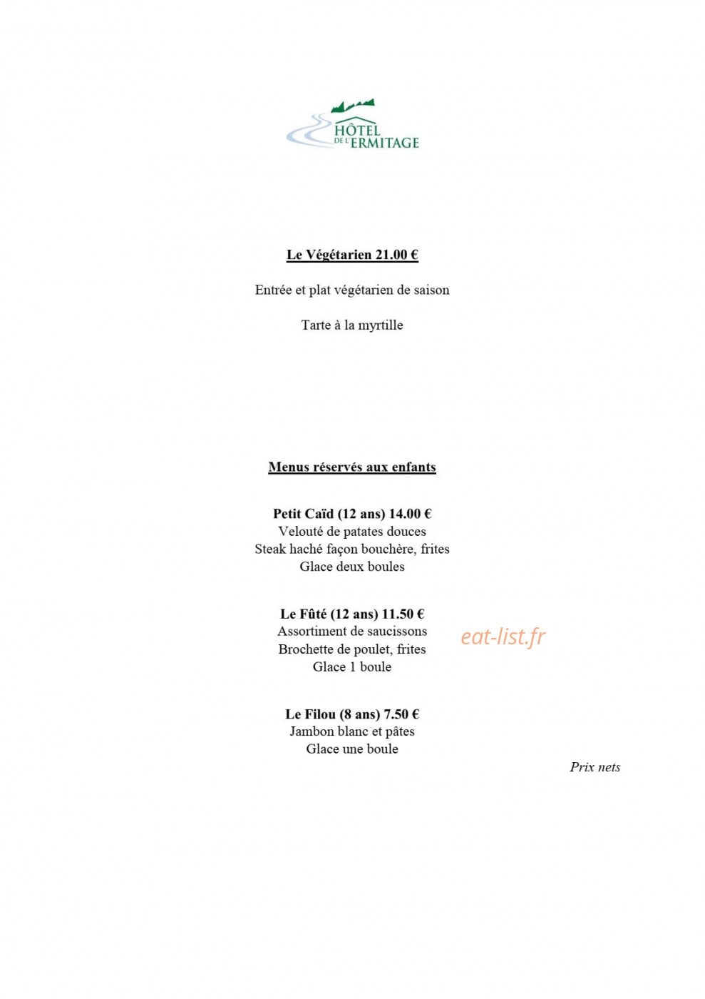 Ermitage Resort Vosges — carte page 3