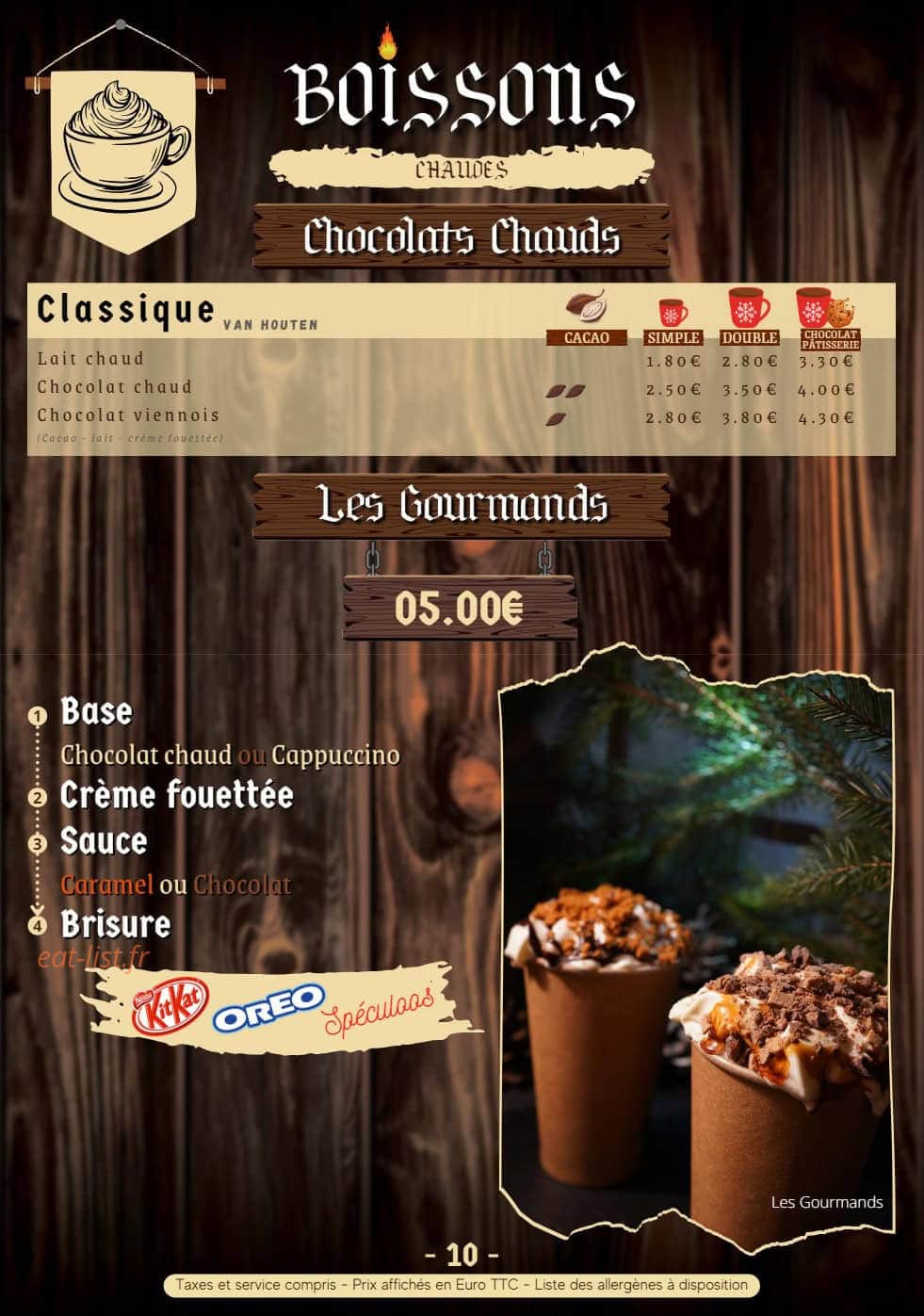 La Taverne du Kos — carte page 15