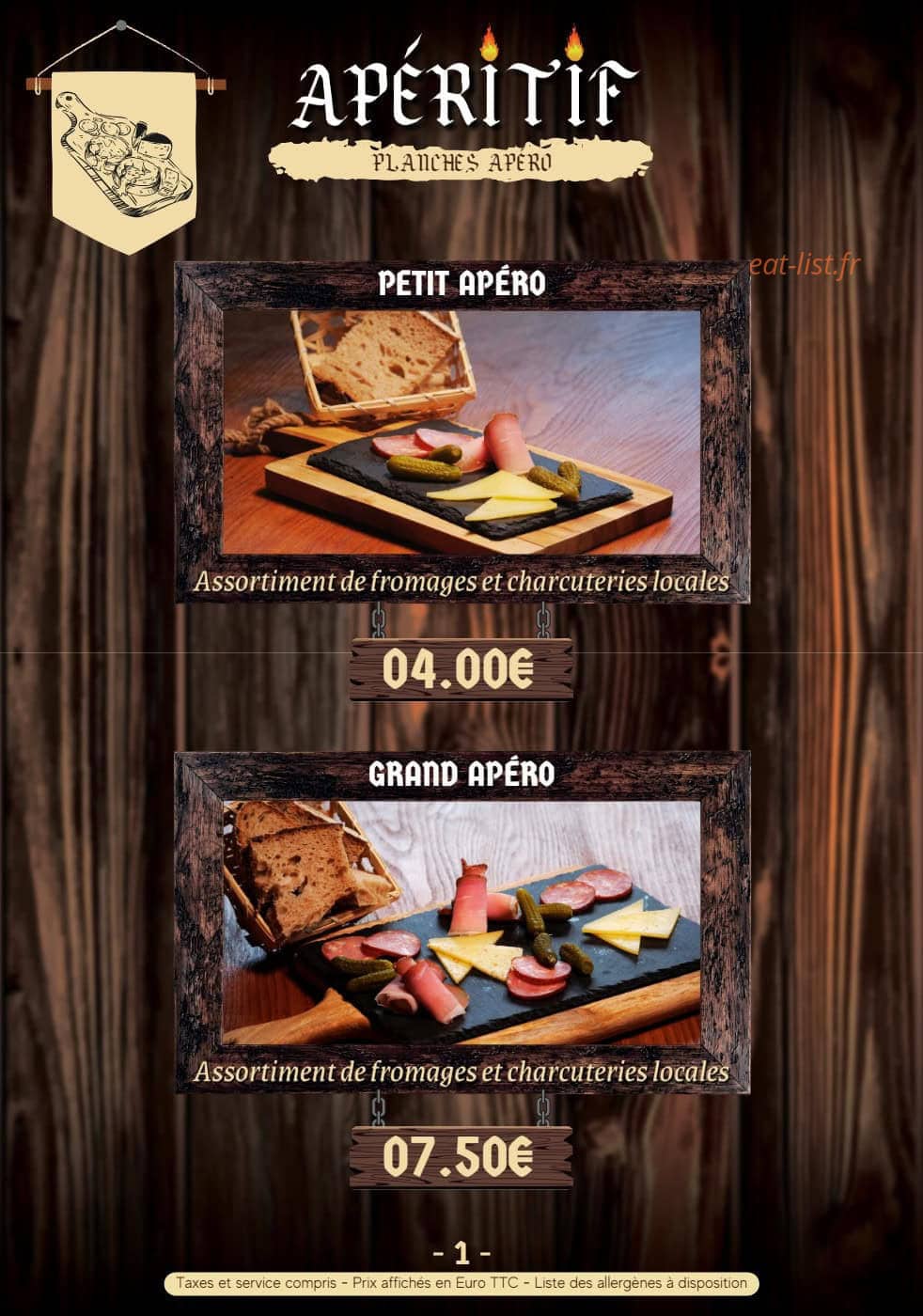 La Taverne du Kos — carte page 6