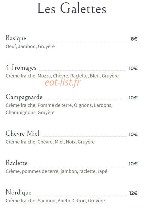 Café Resto Asso — carte page 2
