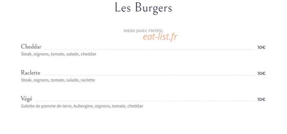 Café Resto Asso — carte page 3