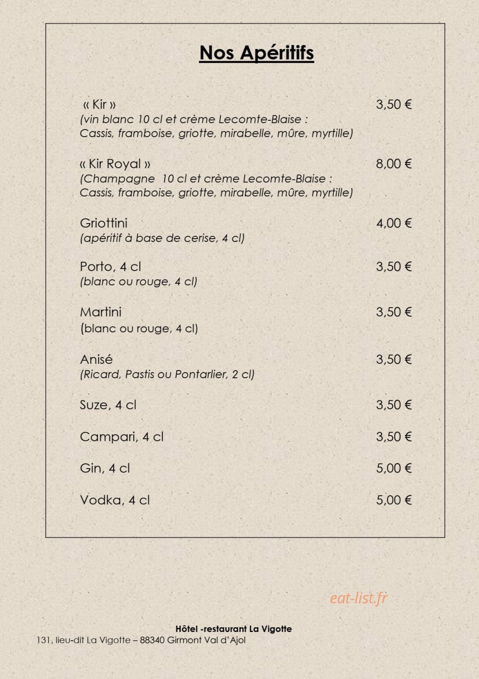 La Vigotte — carte page 16