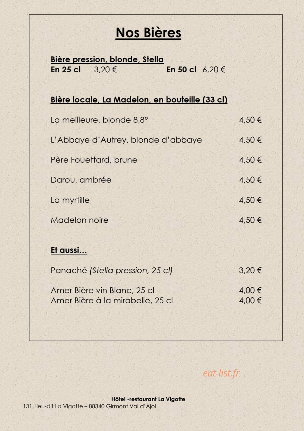 La Vigotte — carte page 17