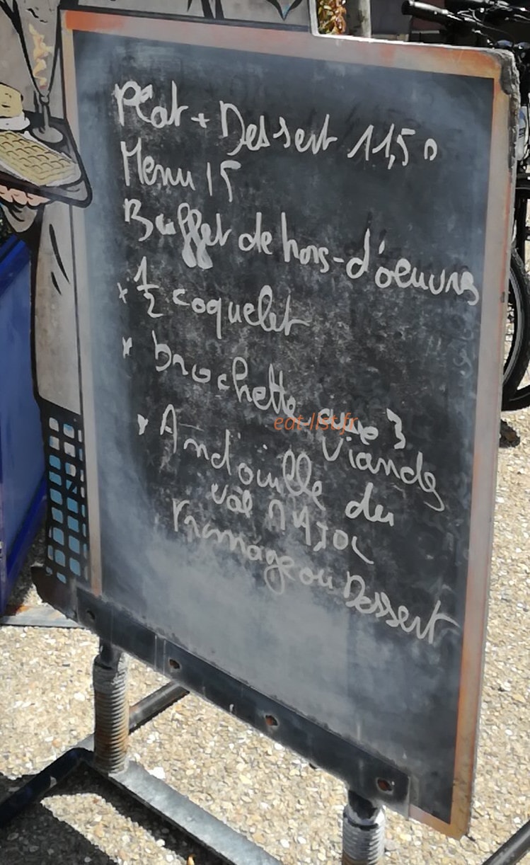 Bar des Sports — carte page 1