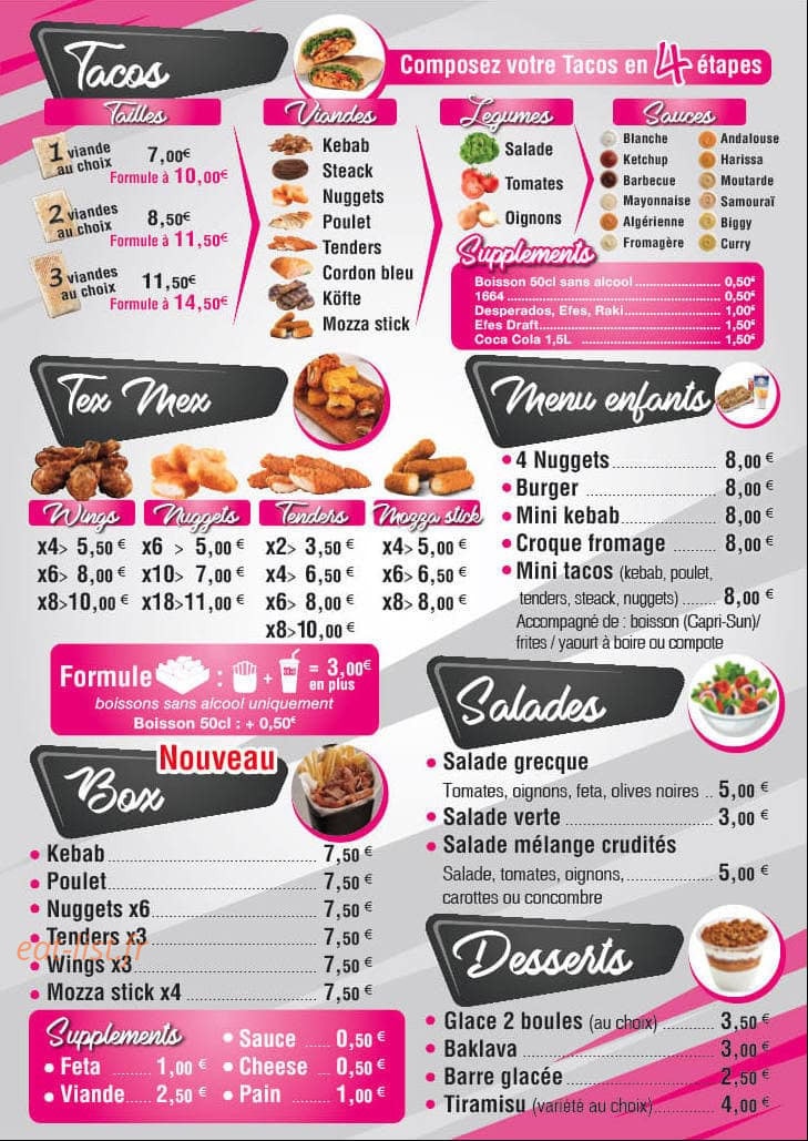 Snack Delice — carte page 2