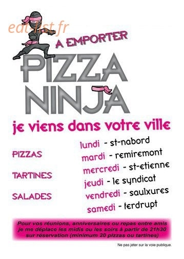 Pizza Ninja — carte page 1
