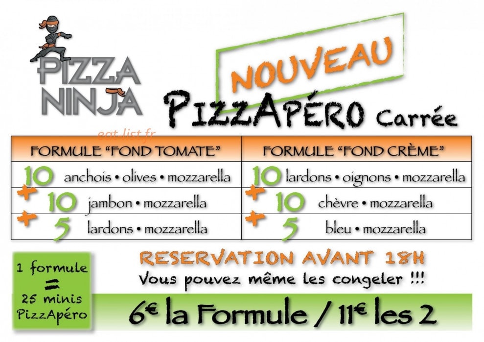 Pizza Ninja — carte page 5