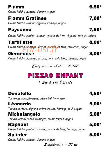 Pizza Ninja — carte page 3