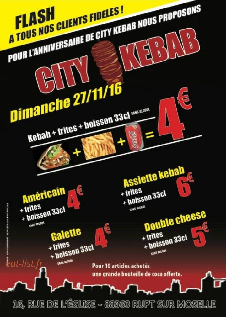 City Kebab — carte page 1