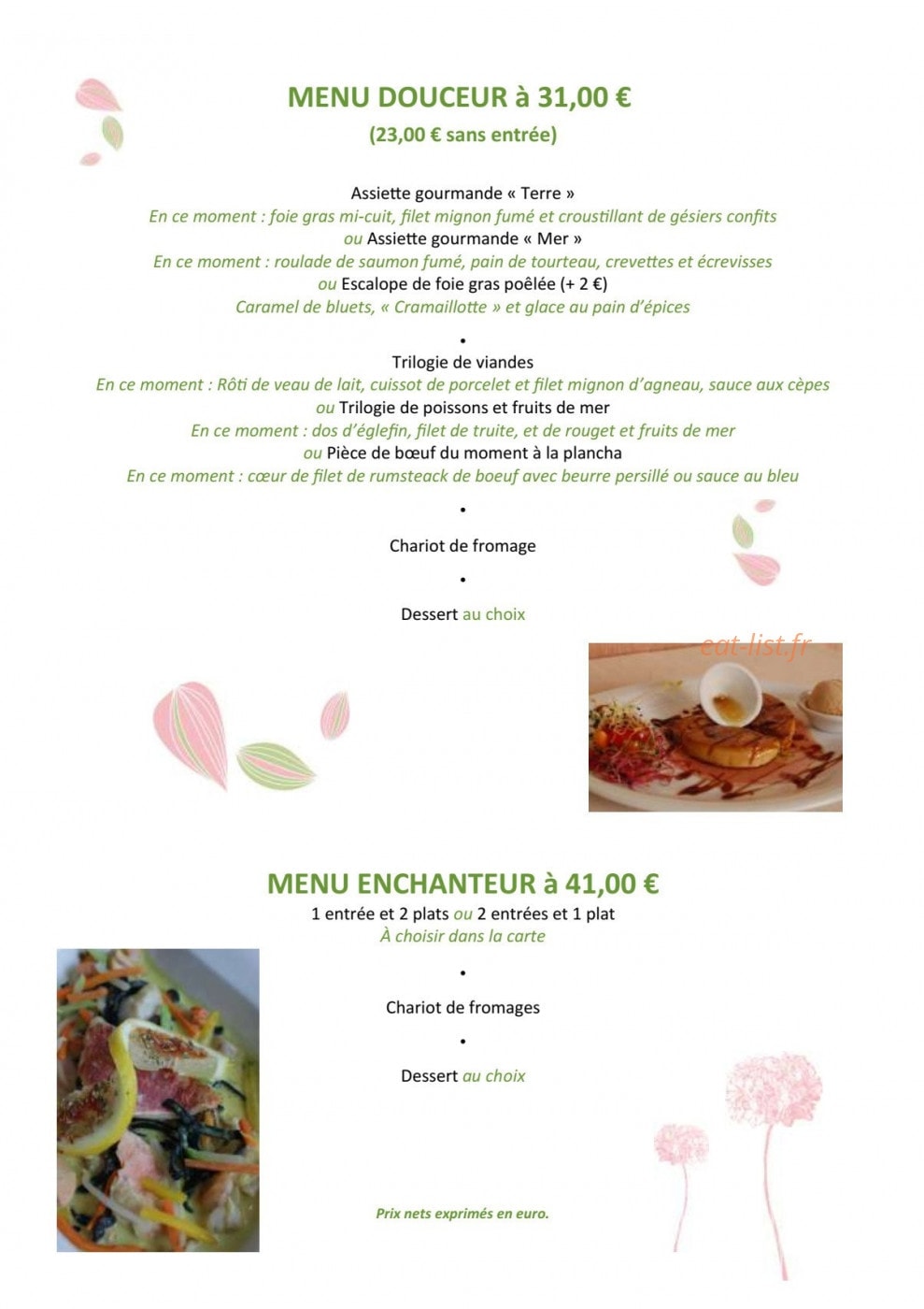Le Relais des Anges — carte page 2