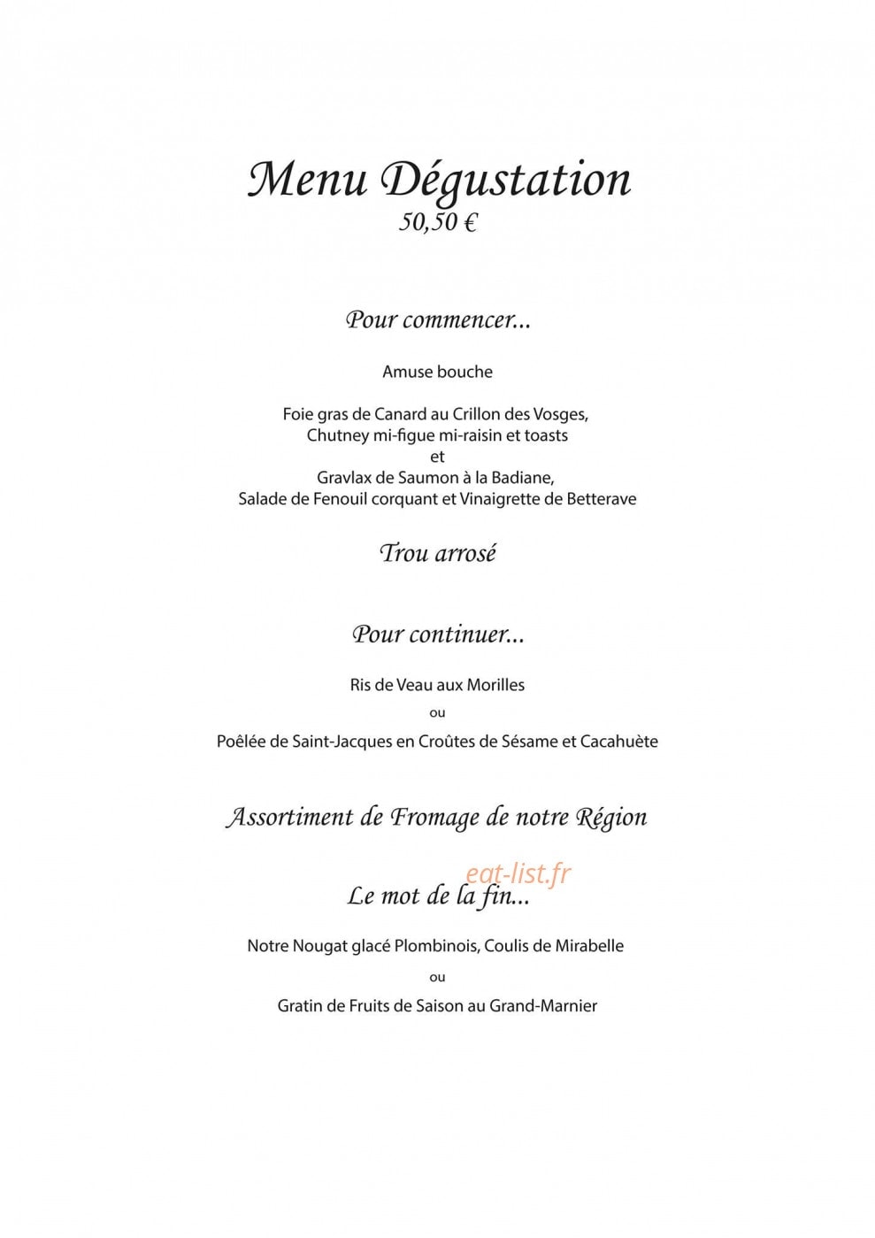 L'Orangerie — carte page 4