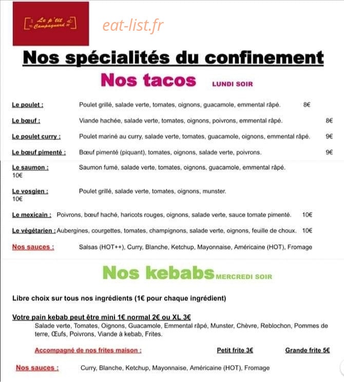 Le Petit Campagnard — carte page 3
